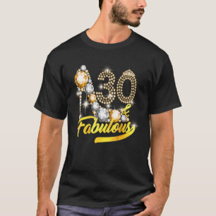 30 and Fabulous 30th Birthday Diamond Crown Shoes T-Shirt