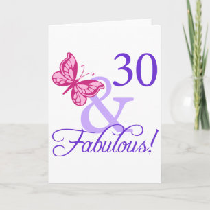 30 And Fabulous Birthday Card