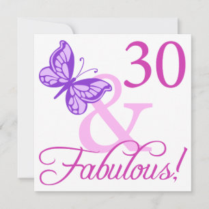 30 And Fabulous Birthday Gifts (Plum) Card