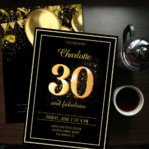 30 and Fabulous Birthday Invitation