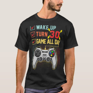 30 Birthday Gamer 30 Year Old Level 30 Unlocked Ga T-Shirt