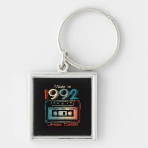 30 Birthday Gifts Year Old Made in 1992 Cassette Key Ring