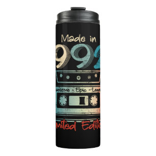 30 Birthday Gifts Year Old Made in 1992 Cassette Thermal Tumbler