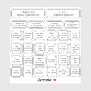 30 Black And White Travel Affirmation Square