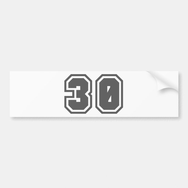 30 BUMPER STICKER (Front)