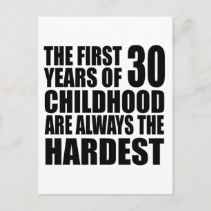 30 Childhood Are Always Birthday Postcard