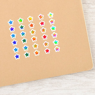 +30 Colorful Holographic Small Star