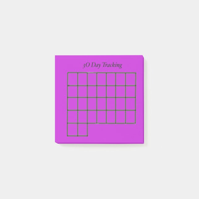 30 Day Tracker Purple Sticky Notes (Front)