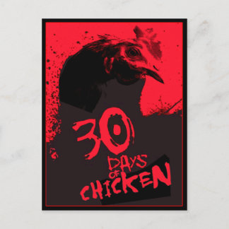 30 DAYS Of CHICKEN Postcard