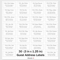 30 Elegant Wedding Guest Address Labels