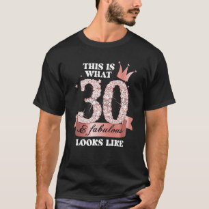 30 & Fabulous I Black Peach Party Group Candid Pho T-Shirt