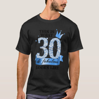30 & Fabulous I Blue White Party Group Candid Phot T-Shirt