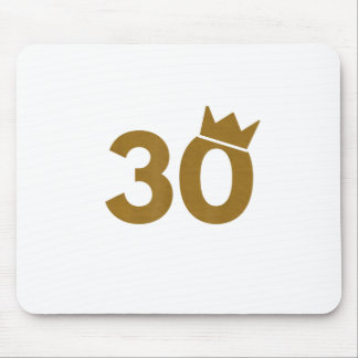 30 Gold Crown - 30th Birthday Gifts Mouse Pad