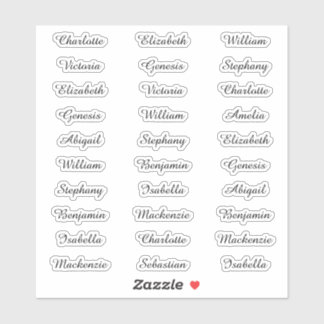 30 Guest First Names Modern Elegant Calligraphy