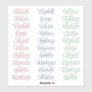 30 Guest first names typography elegant script