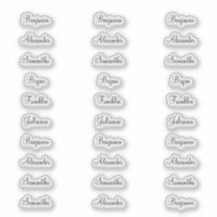 30 Guest Names Less than 1 Inch Wide