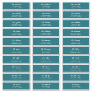 30 Individual Blue Cream Guest Envelope Address