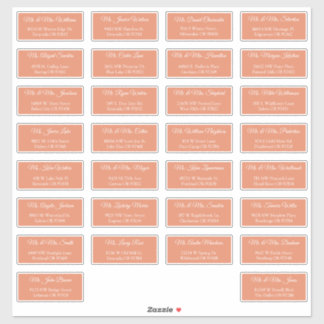 30 Individual Wedding Guest Address Envelope 