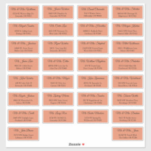 30 Individual Wedding Guest Address Envelope