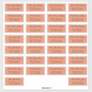 30 Individual Wedding Guest Address Envelope