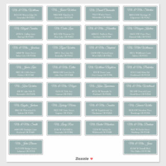 30 Individual Wedding Guest Address Labels