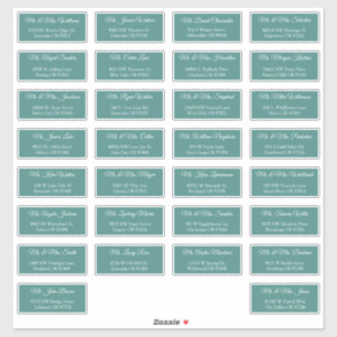 30 Individual Wedding Guest Address Labels