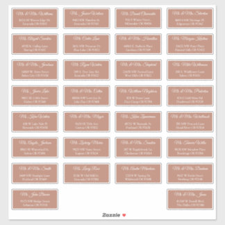 30 Individual Wedding Guest Address Labels