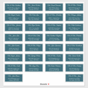 30 Individual Wedding Guest Address Labels
