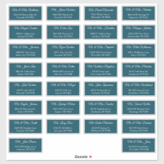 30 Individual Wedding Guest Address Labels