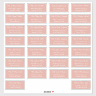 30 Individual Wedding Guest Address Labels