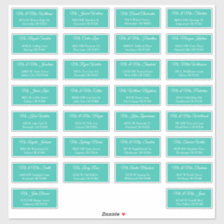 30 Individual Wedding Guest Address Labels