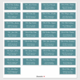 30 Individual Wedding Guest Address Labels