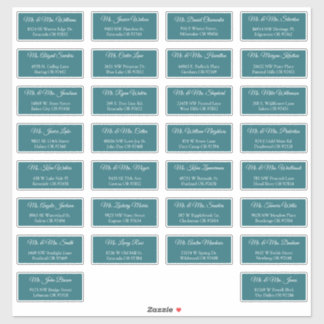 30 Individual Wedding Guest Address Labels
