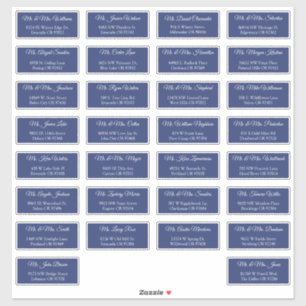 30 Individual Wedding Guest Address Labels