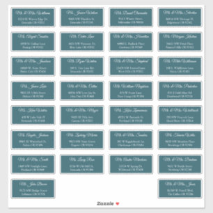 30 Individual Wedding Guest Address Labels