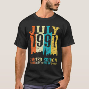 30 Limited Edition, Made In July 1991 30Th Birthda T-Shirt