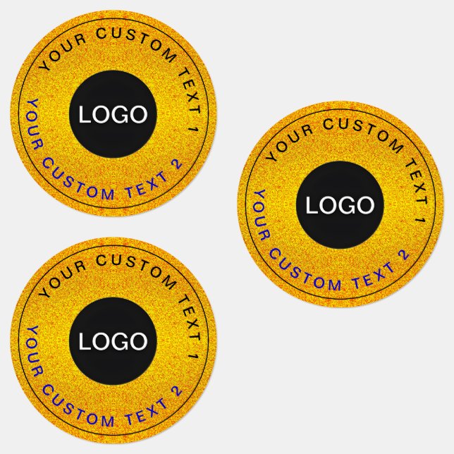 30 Luxury Business Logo, Gold Waterproof Stickers (Group)