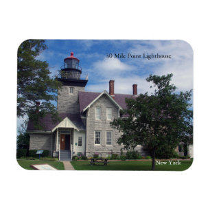 30 Mile Point Lighthouse rectangle magnet