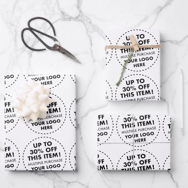 30% OFF Bulk Buy Discount Custom EDGE ALIGN TILING Wrapping Paper Sheet (Front)