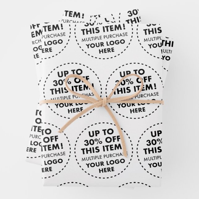 30% OFF Bulk Buy Discount Custom HALF BRICK TILING Wrapping Paper Sheet (In situ)