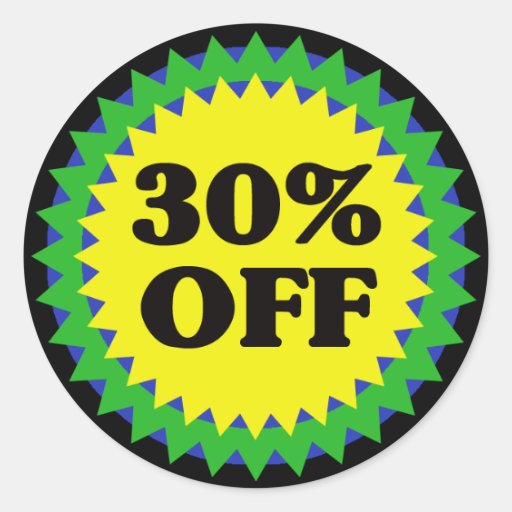 30 OFF RETAIL SALE Sticker Zazzle 30-off-retail-sale-sticker-zazzle