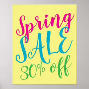 30% Off Sale Sign, Spring Sale Sign, Boutique Poster