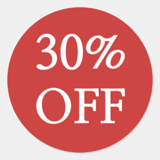30% OFF Sale Stickers