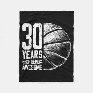 30 Old 30th Player Basketball Years Basketball Smi Fleece Blanket