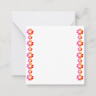 30 Orange Red Flower Card
