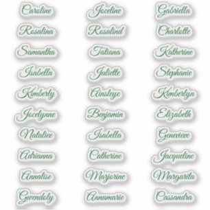 30 Personalised Party Favour Name for Gifts green