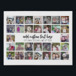 30 Photo Collage Grid - 2 Text boxes - black white Faux Canvas Print<br><div class="desc">Use 30 SQUARE photos to create a personal photo collage. This modern, clean layout includes 2 text blocks - 1 in a trendy script and 1 in a sans serif font to add a family name or a name. The background colour can be changed in the customise area. ***For best...</div>