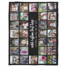 30 Photo Collage Grid - 2 Text boxes - black white