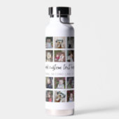 30 Photo Collage Montage and Text - Can Edit White Water Bottle (Left)