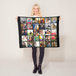 30 Photos Collage Family Photos Fleece Blanket